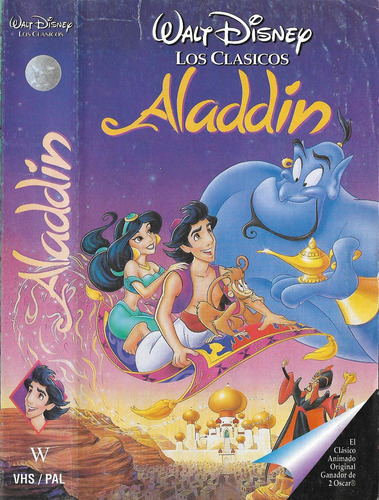 Aladdin Vhs Walt Disney Dibujos Animados Español Latino