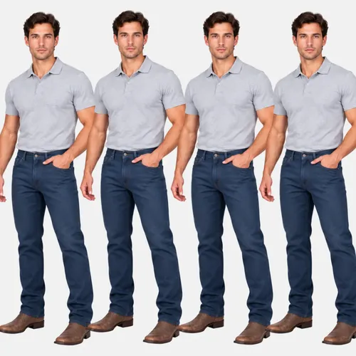 Kit 3 Calças Jeans Masculina Tradicional Elastano Premium Shinny Azul Meteoro 42