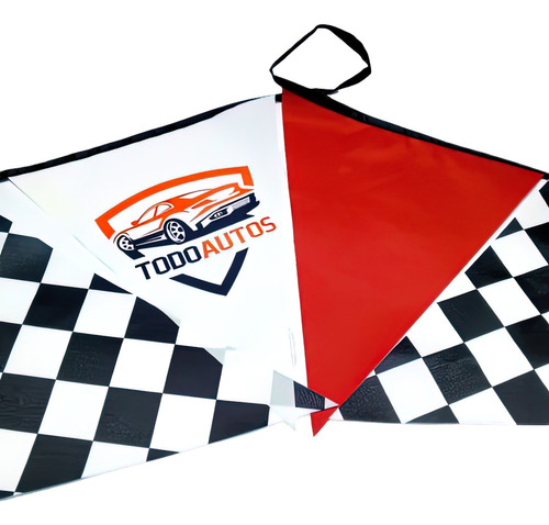 Banderines Estampados C/logo Racing P/exterior Tira 12 Mts