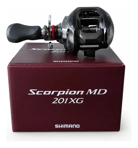 Carretilha Shimano Scorpion Md 201xg - Manivela Esquerda Preto