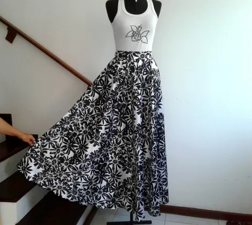 Saia gode longa estampada 2025