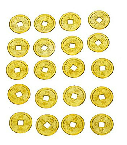 20pcs Fortuna China Monedas Feng Shui Doble De Oro Del Dragó
