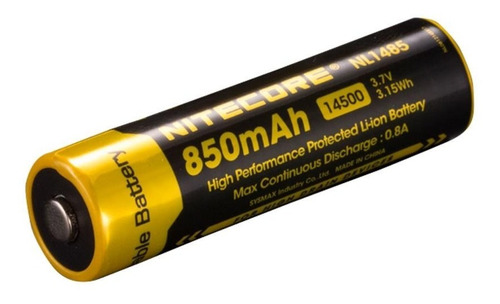 Bateria 14500 Nitecore Nl1485 850mah Protegida Nl147