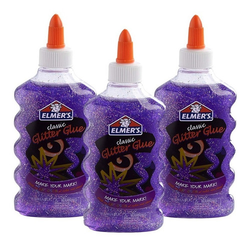 Pegamento Elmers Glitter Glue Purple1 Piezas 177 Ml Slime