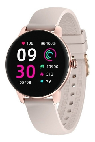 Imagen 3 de 5 de Smartwatch Kieslect L-Series Lady Smart Watch 1.09" caja 40mm de aleación de aluminio rosa claro, malla rosa claro de silicona L11