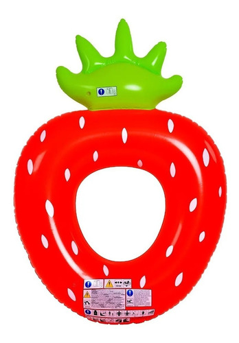 Colchoneta Inflable Aro Grande Frutilla Pileta