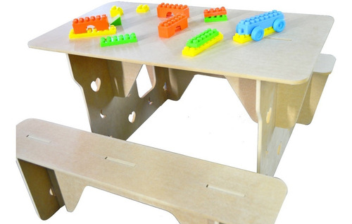 Mesita Mesa Sillita Silla Infantil Camping Plegable Madera
