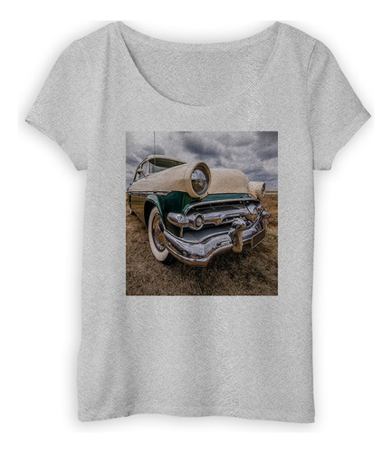 Remera Mujer Auto Antiguo Retro Visto De Frente Unico