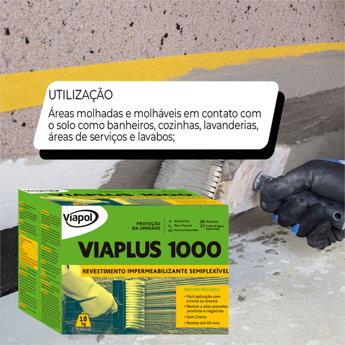 Argamassa Viapol Sem Odor Viaplus Revestimento Kit 2 Und