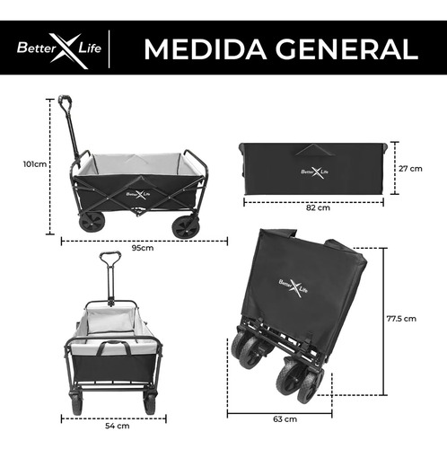Multipurpose With Universal Wheels Brake Folding Wagon Cart