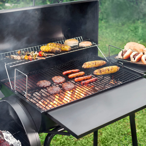 Parrilla Real De Carbón Para Barbacoa Con Ahumador Desmontab