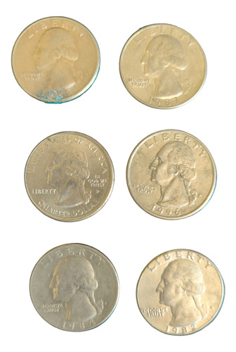 Monedas Antiguas Quarter Dollar 1982 1984 1985 19787 Orignal