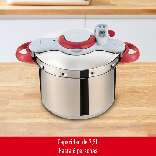 Olla A Presión Clipso Minut Perfect 7,5l Tefal Plateado