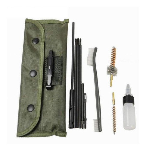 Set Kit 11 Pcs De Limpieza Con Estuche Pistola Rifle Armas