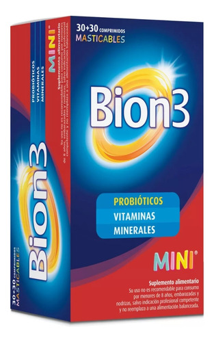 Pack Bion 3 Mini 60 Comprimidos Masticables