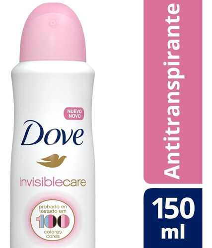  Desodorante Dove Antitranspirante Spray Invisible Care 150m