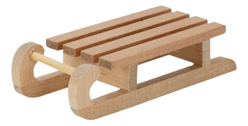 Accesorios De Muebles En Miniatura De Trineo De Madera Para