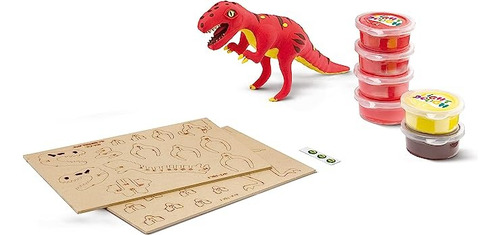 Imagen 4 de 8 de Juego Set Masa Plastilina Maped Fabrica Dinosaurio Puzzle 3d