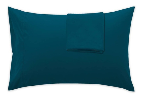 4 Fundas De Almohada | King Size | 2 Colores A Color Avena - Cobalto Liso