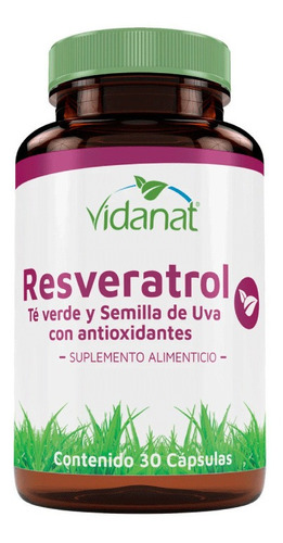 Resveratrol Te Verde 30 Capsulas Estres Antioxidante Vidanat