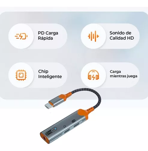 Adaptador de Cable USB C a Jack 3,5 tipo C, convertidor de auriculares  auxiliar USB tipo C de 3,5mm para Huawei P30 Mate 30 Pro Xiaomi Mi 8 9