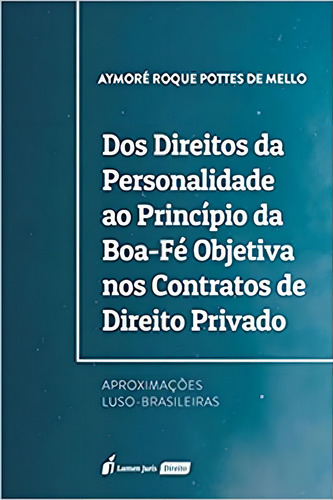 Direitos Da Personalidade Ao Princípio Da Boa-fé Objetiva, De Mello, Aymoré Roque Pottes De. Editorial Lumen Juris, Tapa Mole En Português