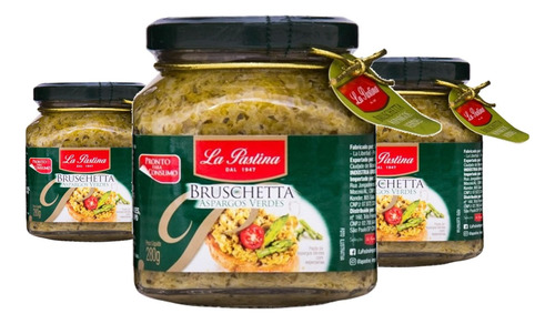 Bruschetta La Pastina Aspargo Verde 280g (3x)