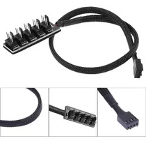 Comprar Pwm Fan Hub Pc Divisor De 5 Vías Cable Adaptador De Divisor