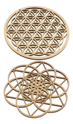 2 Uds Geometría Sagrada Arte De Pared Esculturas Colgantes
