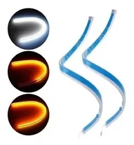 Comprar Tira Led Flexible Auto Faro Luz Blanca Y Ambar Universal 2pc