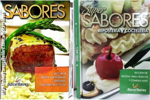 Oferta 2 Libros: Sabores - Cocina Repostería Cocteleria
