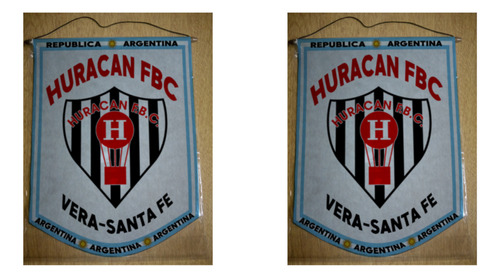 Banderin Mediano 27cm Huracan Fbc Vera Santa Fe