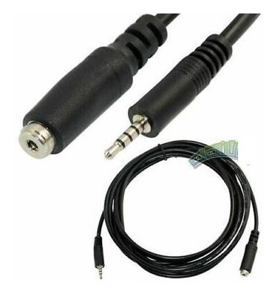 Imagen 1 de 2 de Cable Extension 1.5 Mts Miniplug 2.5mm 4 Polos Audio Video