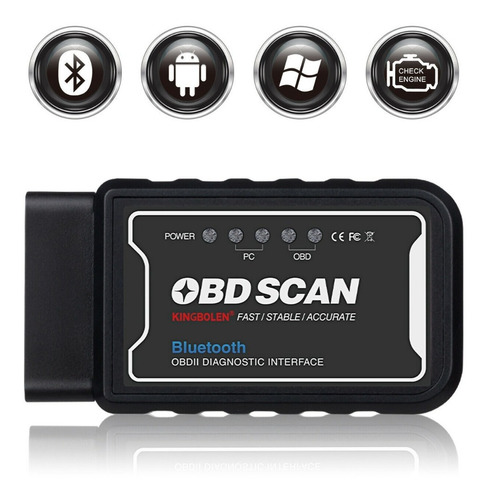 Escáner Automotriz Elm327 Obd2 Bluetooth Original Kingbolen
