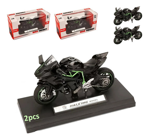 Niño Alear Kawasaki Motocicleta Juguete Carros Escala 1:18