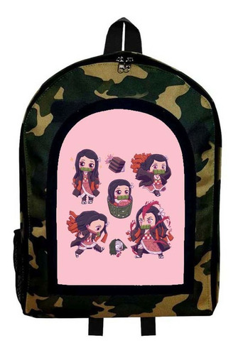 Mochila Camuflada Kimetsu No Yaiba Demon Slayer Modelo 408