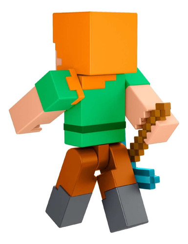 Minecraft Figura Original Alex Build-a-portal Mattel Mojang