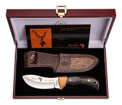 Cuchillo Muela Kudu African Safari Series Pieza Única Color Marrón Oscuro