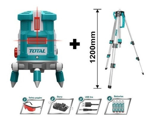 Medidor Nivel Laser Autonivelante Industrial + Trípode 1.2m