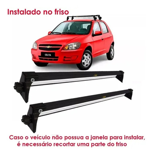 Rack De Teto Bagageiro Aço Chevrolet Celta 2013 2 E 4 Portas