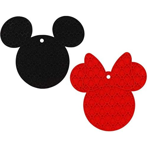 Disney Mickey Y Minnie Mouse 100% Salvamanteles De Sili...