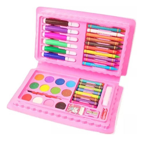 Estuche Set De Colores Creyones Y Pinturas 42 Piezas Niña 