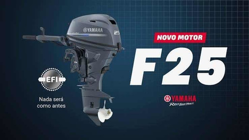Motor De Popa Yamaha F25gwhs 4t 2024 P.entrega P.eletri Zero