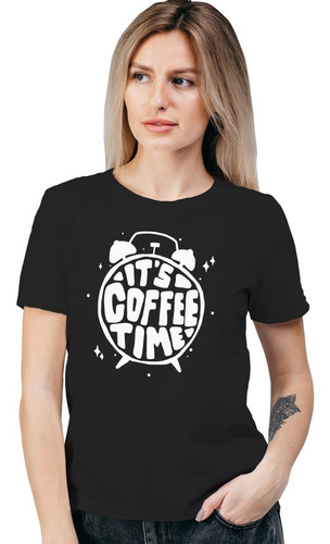 Polera Mujer Coffee Time Café 100% Algodón Orgánico Scl5