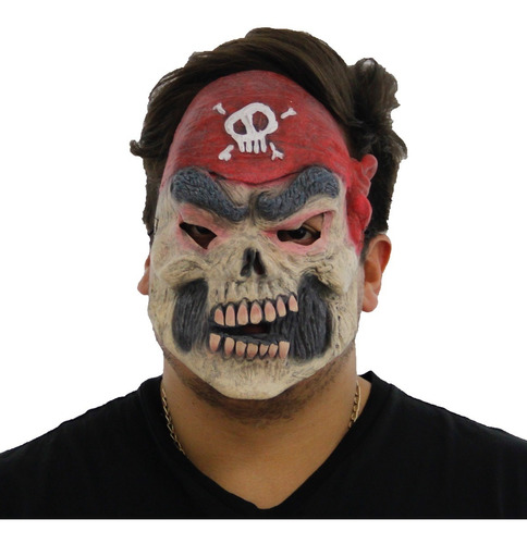 Mascara Zombie Pirata Calavera Halloween Latex