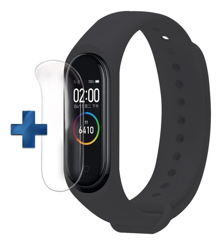 Reloj Inteligente M5 Smart Band Pulsera Fit + Hidrogel Otec Color Del Bisel Negro