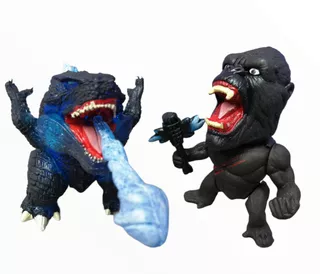 Figura Juguetes Godzilla Vs King Kong Minis 10 Cm Arrticula