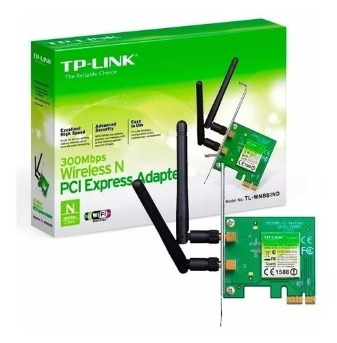 Placa De Red Wifi Tp Link Pci-express Tl-wn881nd 300mbps