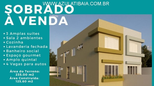 Imagem 1 de 15 de Sobrado Novo Em Atibaia, Jardim Dos Pinheiros Bairro Residencial De Ruas Asfaltadas, - Ca01821 - 70749598