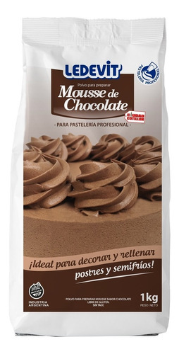 Mousse Chocolate Polvo Ledevit Bolsa 1 Kg - Ciudad Cotillon